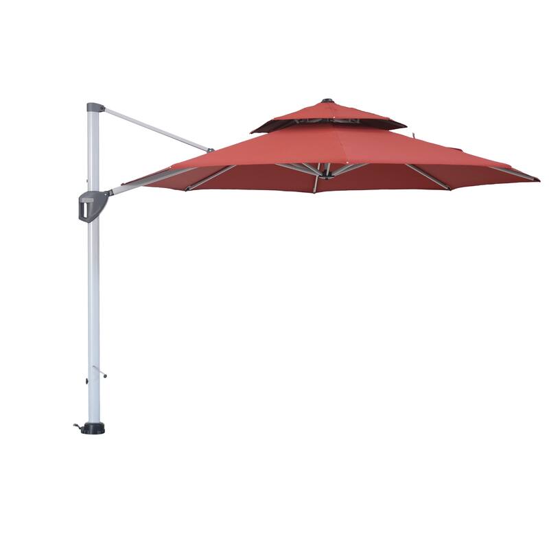Clihome 11ft Patio Cantilever Octagonal Outdoor Umbrella With Umbrella Cover
