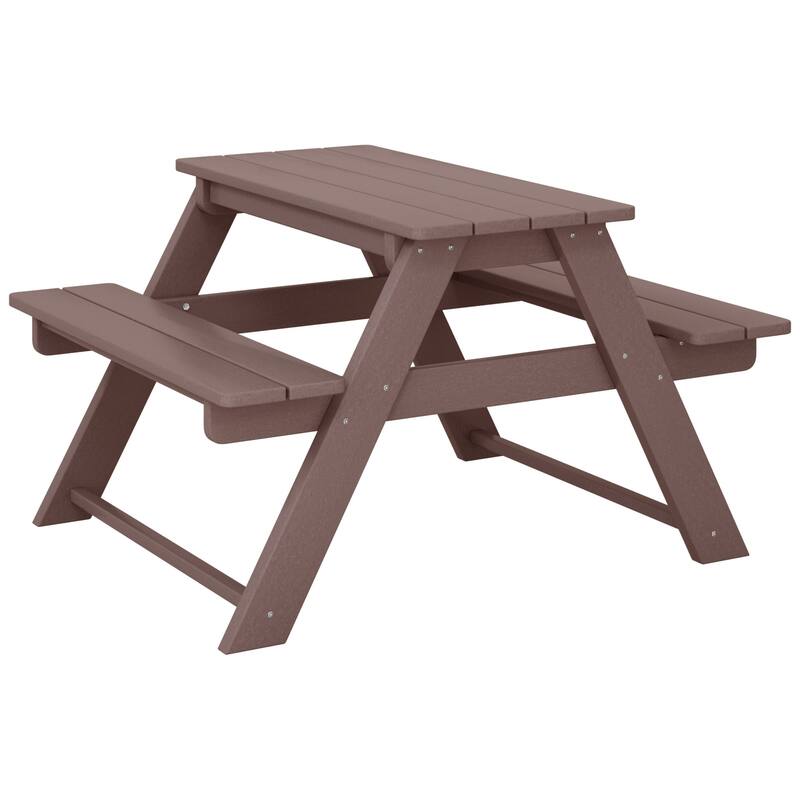 Laguna Kids Outdoor Poly Picnic Table - Dark Brown