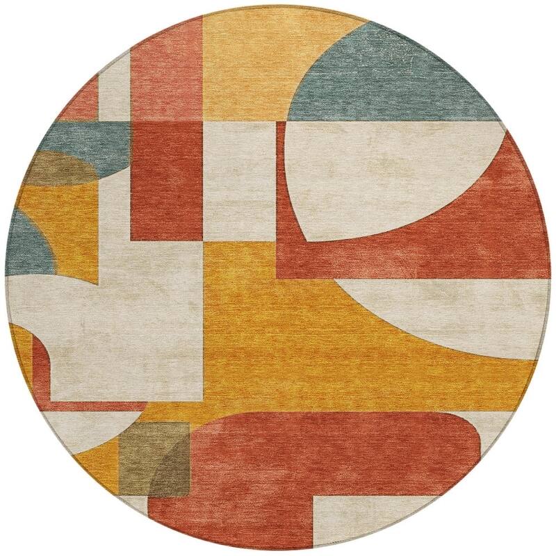 HomeRoots Geometric Modern Rectangle Outdoor Rug