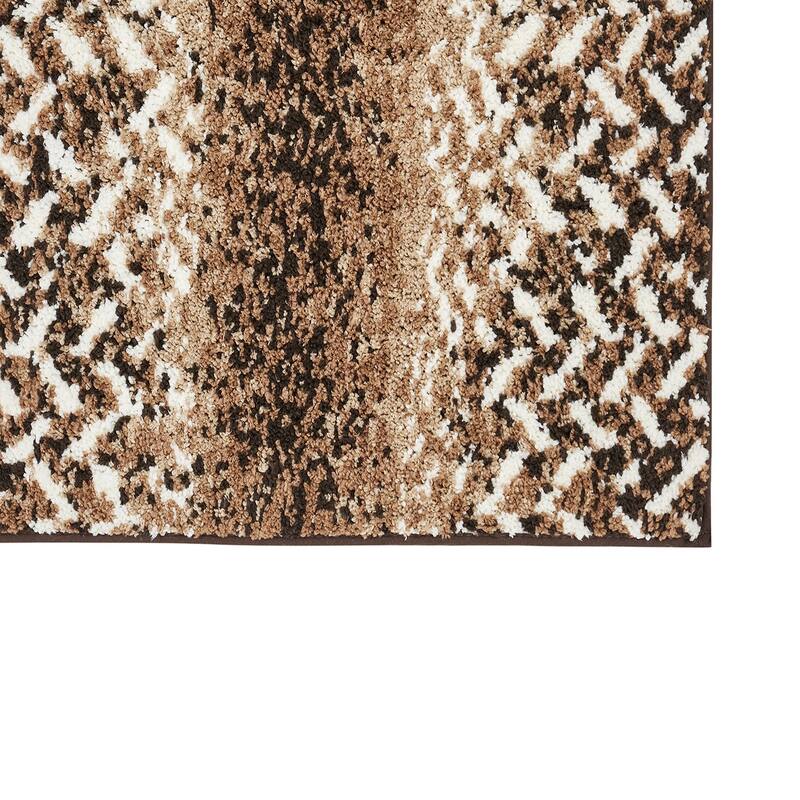 Better Trends 100% Micro Polyester Knitted Bathroom Rugs - Casablanca Collection with Chevron Pattern, Machine Washable Bath Mat
