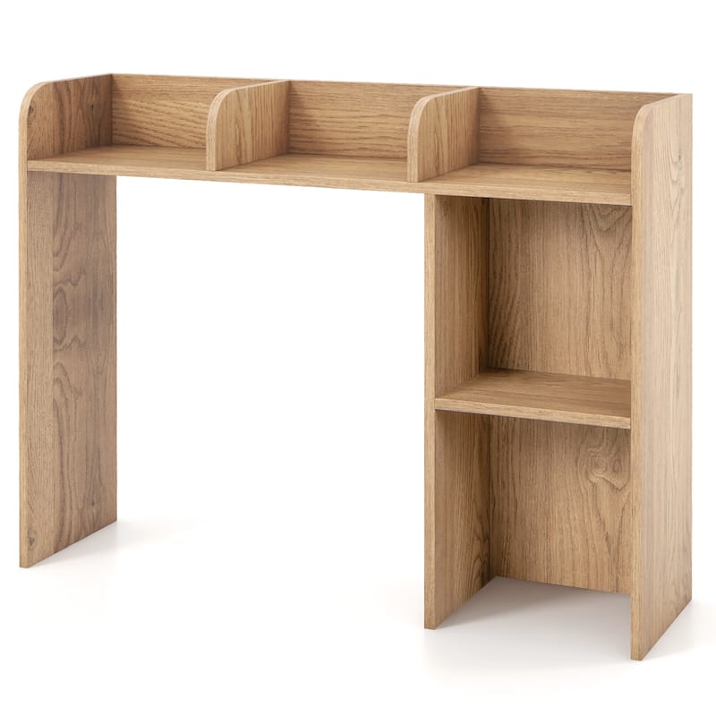 Costway Desk Bookshelf Desktop Storage Organizer Display Shelf Rack - Natural