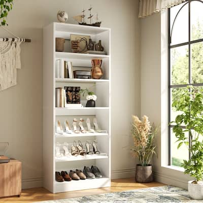Cimly 25'' Closet Organizer with Tower Shelves and Shoe Rack for Walk-in and Reach-in Closet