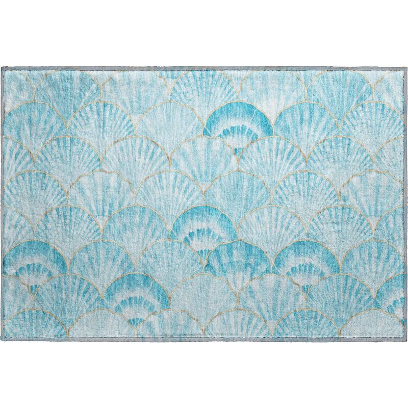 Premium Washable Super Soft Coastal Seashell Mayfield Rug