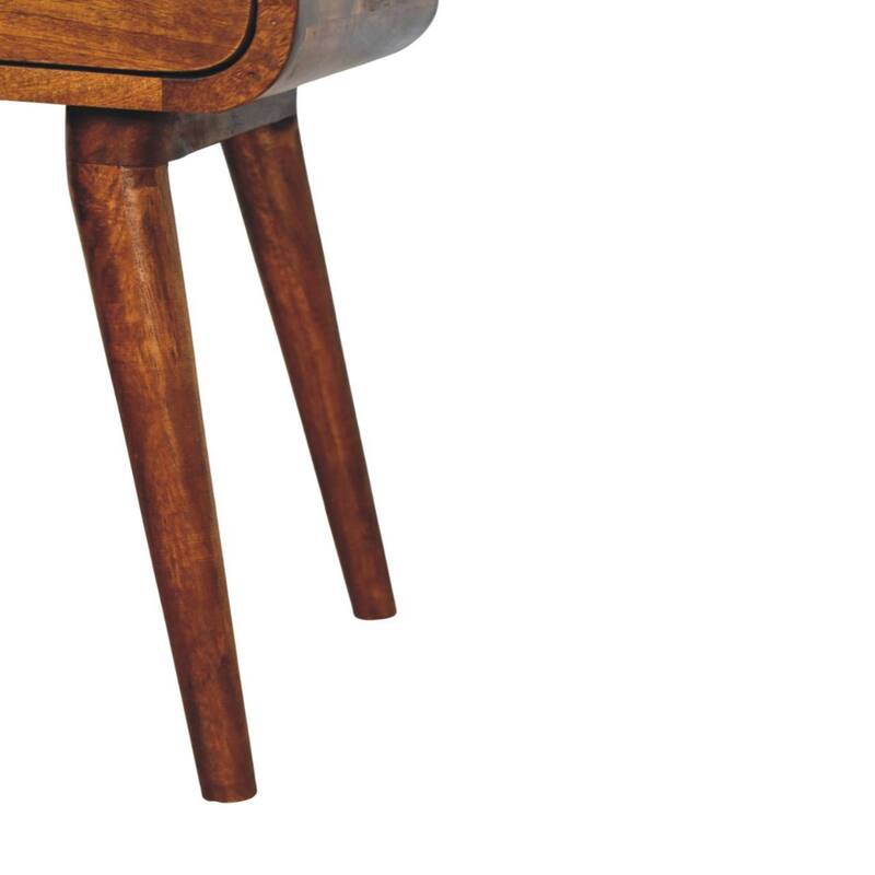 HomeRoots 19" Chestnut Solid Wood Square One Drawer Nightstand