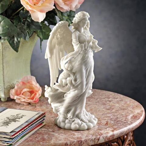Design Toscano Trumpeting Cathedral Angel Bonded Marble Resin Statue