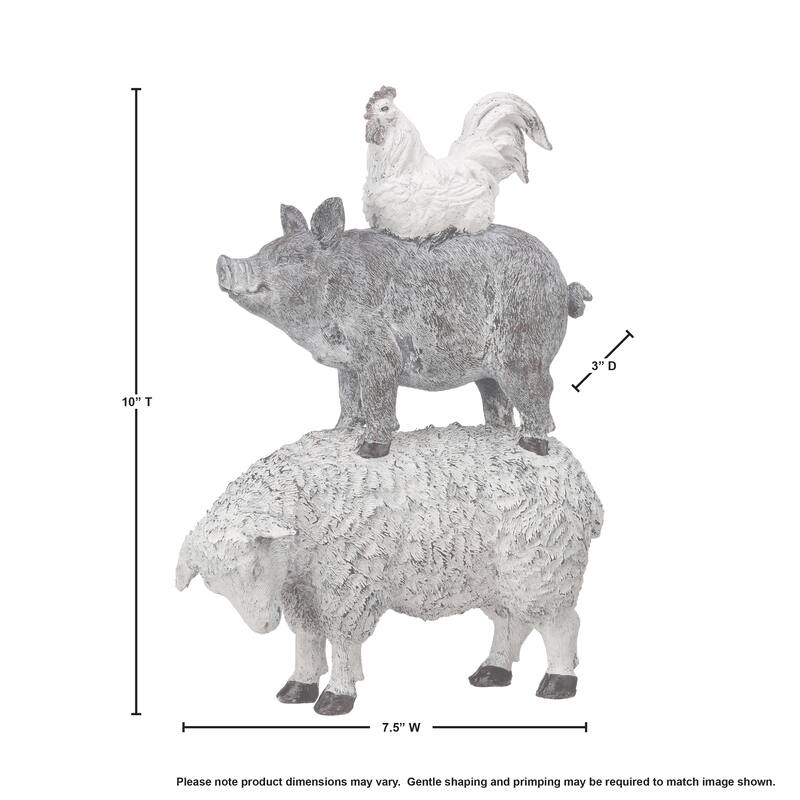 Resin Farm Animal Stack 10" - 10