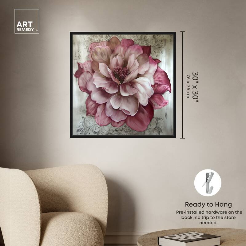 Art Remedy Darla Framed Floral Fine 1 Piece Canvas Wall Art
