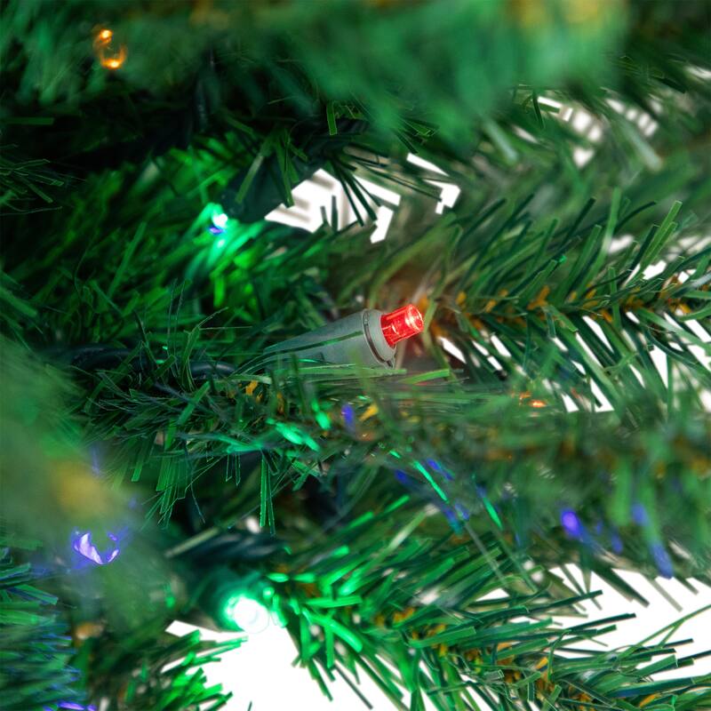 6' LED Pencil Northern Balsam Fir Artificial Tree Multi Lights - 6 Foot