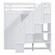 preview thumbnail 17 of 38, Full Size Wood Loft Bed With Built-in Wardrobes, Cabinets and Drawers for Bedroom