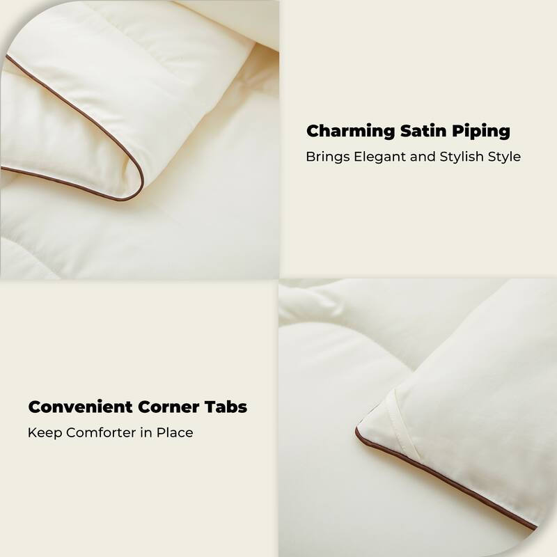 3 Piece All Season Silky Soft Satin Reversible Comforter Set