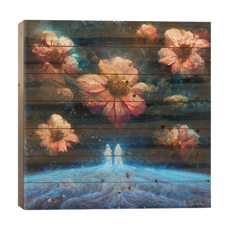 Remember Where We Come From - Astro Cruise Print On Wood by Ben Heine - Multi-Color - 26x26x1.5