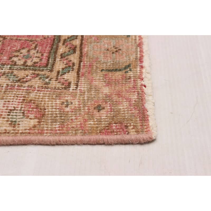 ECARPETGALLERY Hand-knotted Antalya Vintage Dark Pink Wool Rug - 9'3 x 12'4