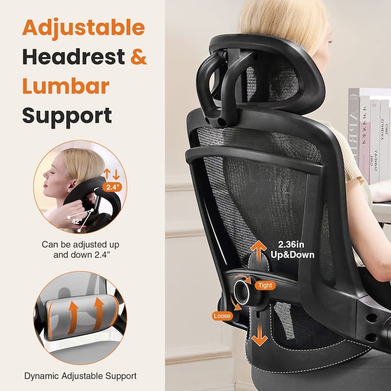Ergonomic Mesh Office Chair,High Back Computer Chair with Wheels