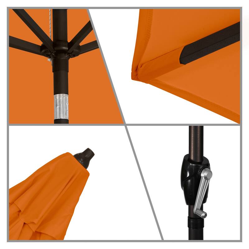 Astella Aluminum 11ft Crank Open Push Button Tilt Outdoor Patio Umbrella