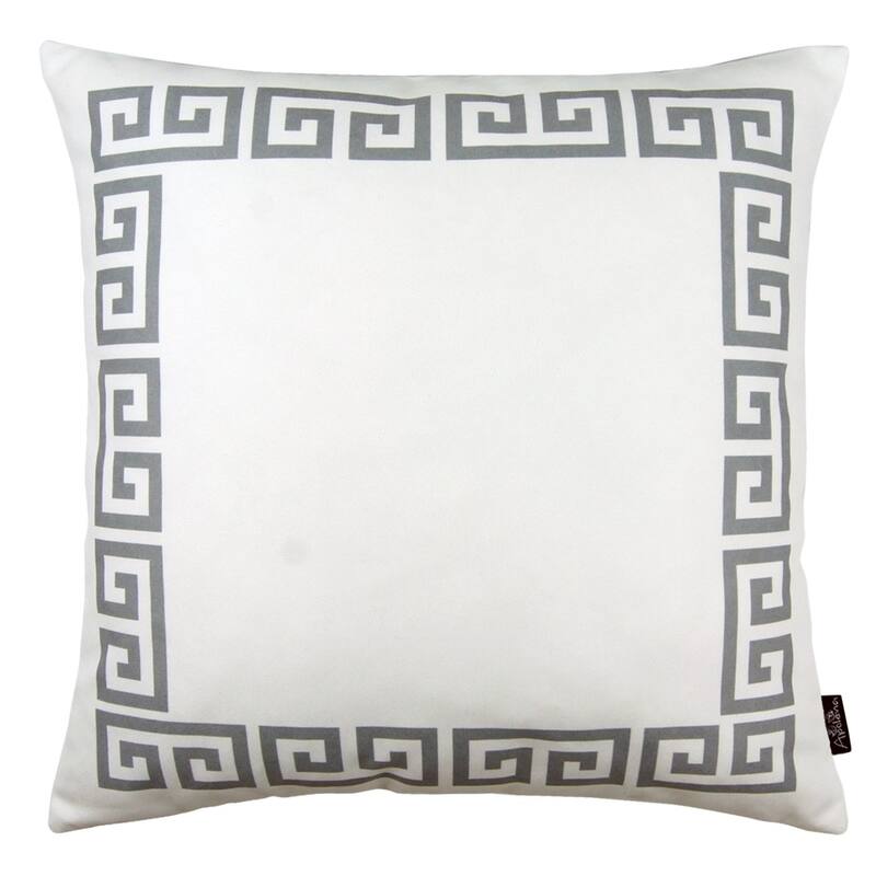 Geometric Greek Key Design Printed Decorative Throw Pillow Cover