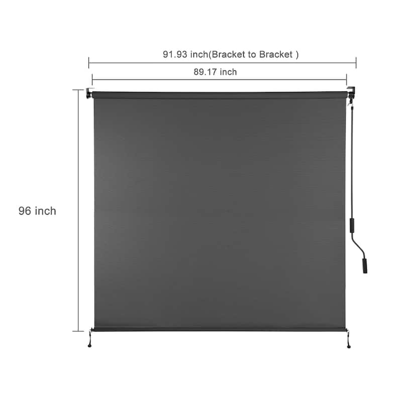 Aoodor 5% Openness Cordless Solar Fabric Roller Shade, 95% UV Protection Blinds