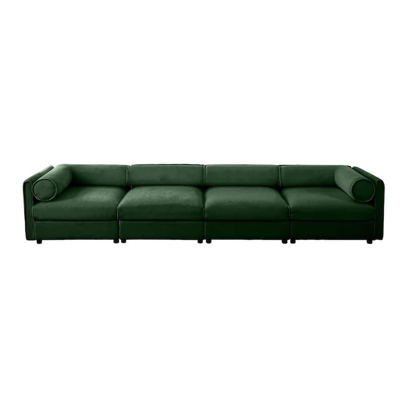 142.5" Chenille Upholstered 4-Seater Modular Sectional Sofa with Storage Seat, DIY Combination