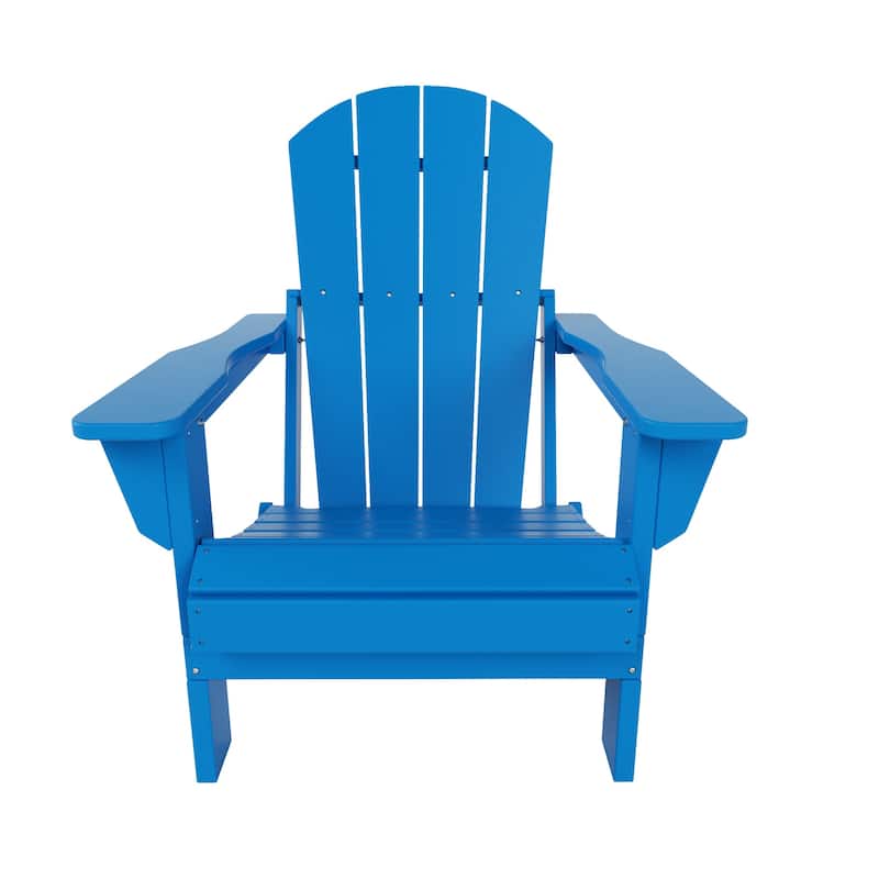 POLYTRENDS Laguna Folding Poly Eco-Friendly All Weather Outdoor Adirondack Chair