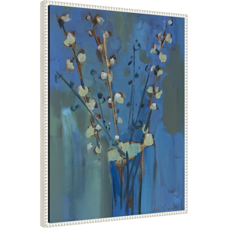 Winter Willow II by Erin McGee Ferrell (23 x 30 in.), Framed Canvas Wall Art Print - Sylvie Beaded White