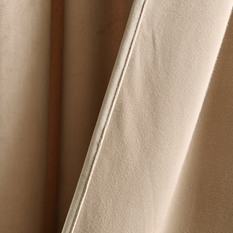 Lush Decor Prima Velvet Solid Light Filtering Back Tab Rod Pocket Window Curtain Panels Set