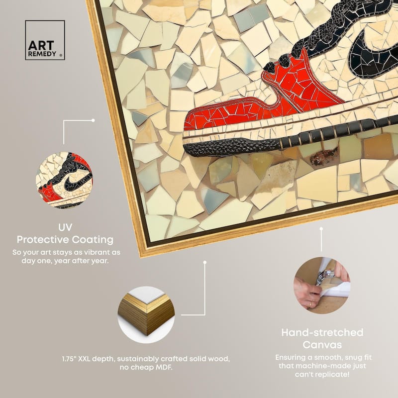 Mosaic Sneaker Canvas by Art Remedy