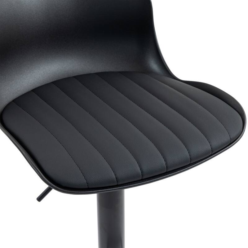 Adjustable Swivel Bar Stools Set of 2 - Modern Counter Height Kitchen Island Chairs with Back Support