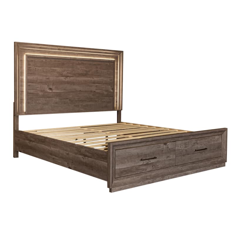 Horizons Graystone King Storage Bed