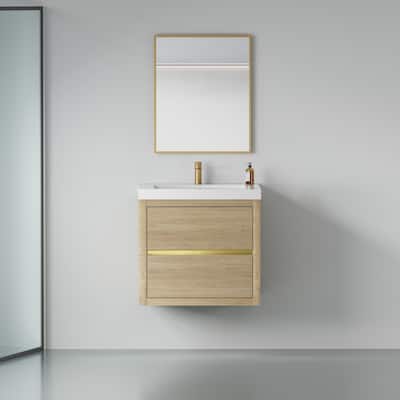 GDFStudio 24" Wall-Mounted Bathroom Vanity with Sink
