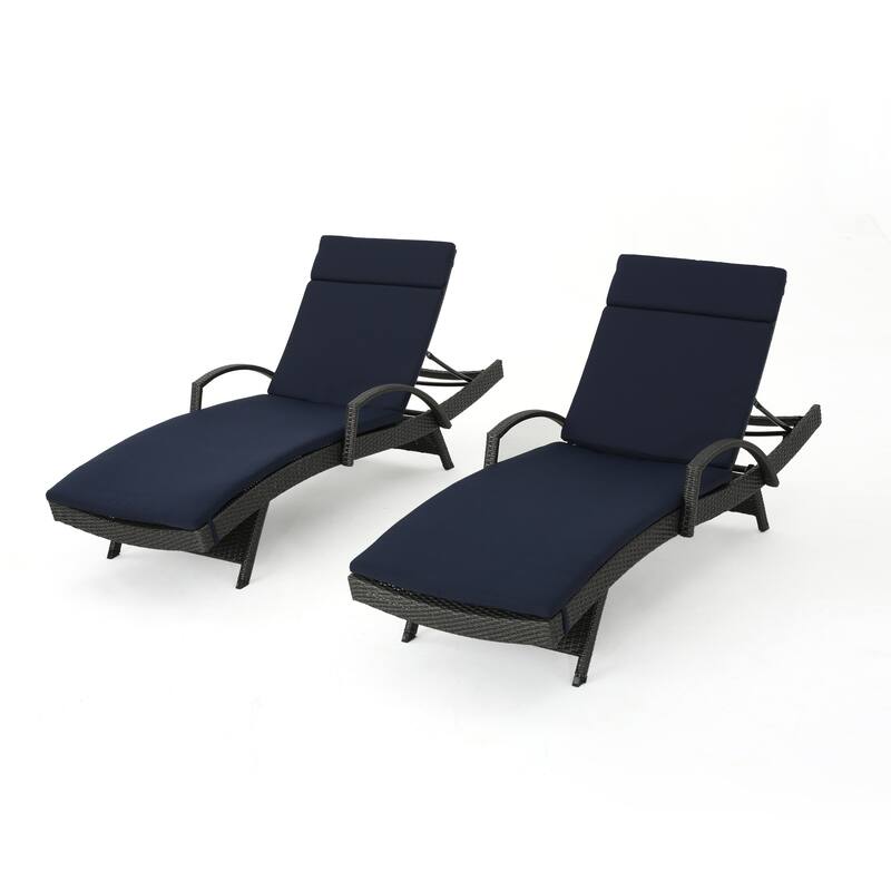 Vilano Outdoor Cushioned Lounge Chair (Set of 2) by Christopher Knight Home