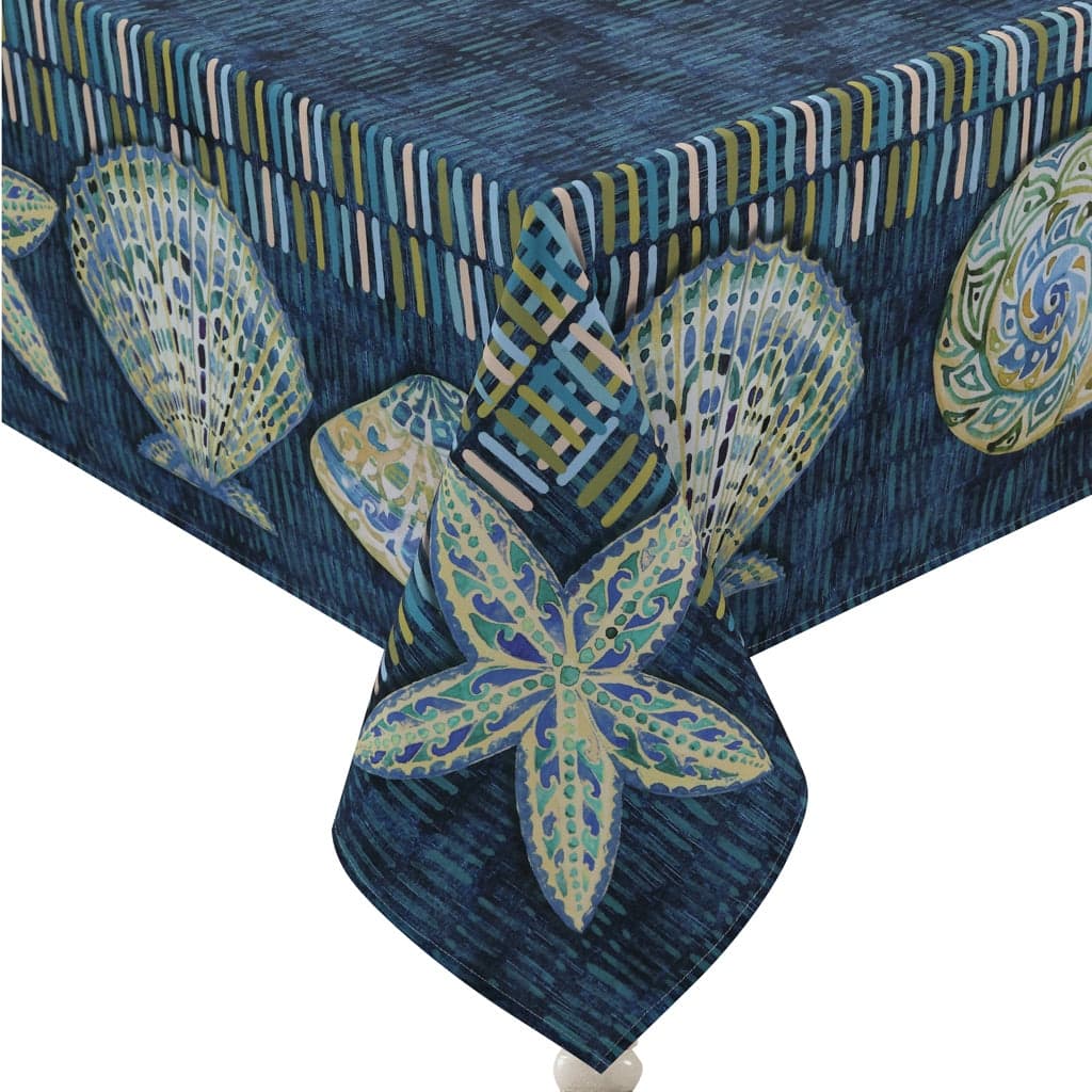 Laural Home Embellished Shells Tablecloth