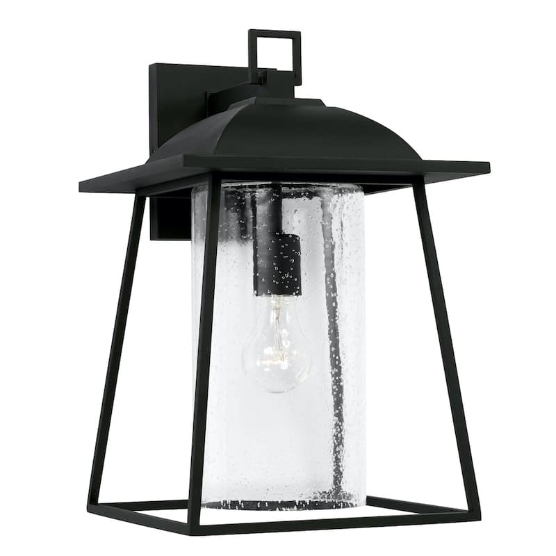 Durham 10.5" 1-light Outdoor Wall Lantern w/ Clear Seeded Glass