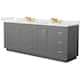 Option Dark Gray / White Quartz Top / Brushed Gold