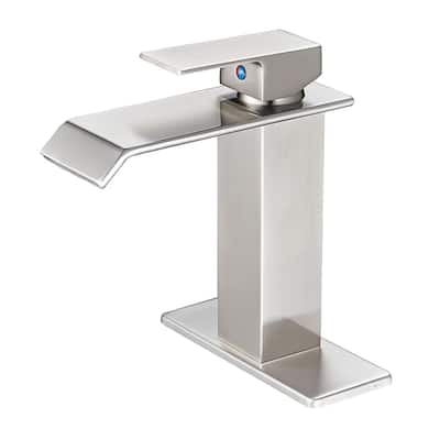 Chrome Waterfall Widespread Bathroom Sink Faucet