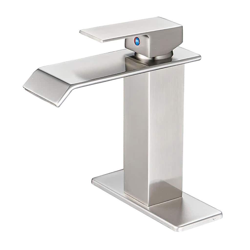 Chrome Waterfall Widespread Bathroom Sink Faucet