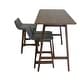 preview thumbnail 4 of 18, Zenvida Mid Century 3 Piece Counter Height Pub Dining Set Wood Table, 2 Bar Stools