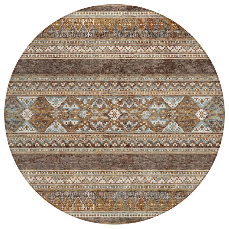 HomeRoots Southwestern Transitional Rectangle Outdoor Rug