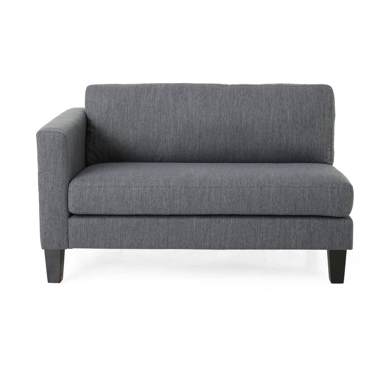 Fabric Upholstered Sofas Small Space Loveseat Sofas Lounge Armrest Couch w/ Wood Legs 101" Long Couches for Living Room