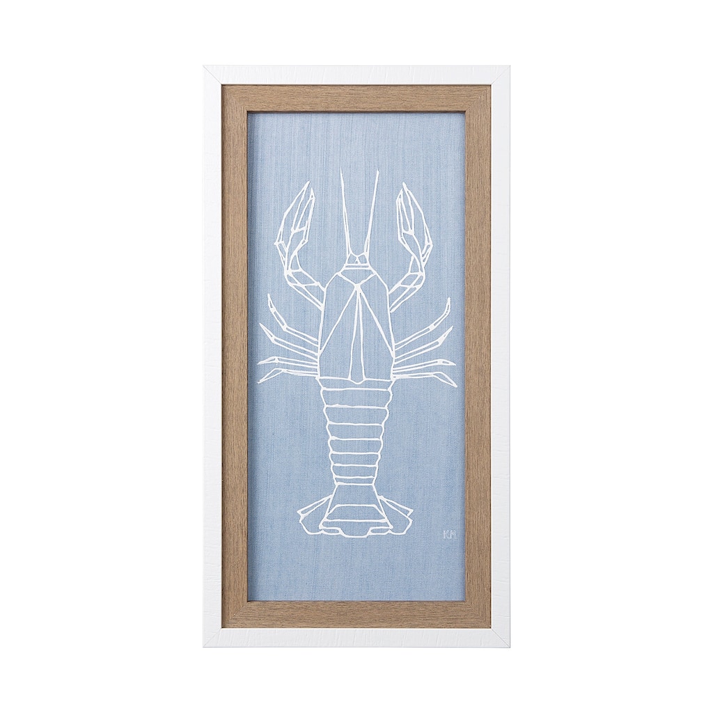 Lobster Denim I Framed Art Print