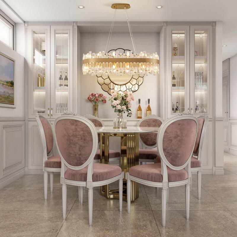 36-Inch Modern Luxury Gold Crystal Chandelier for Dining Room, 24-Light French Empire Ceiling Light with Premium Crystals