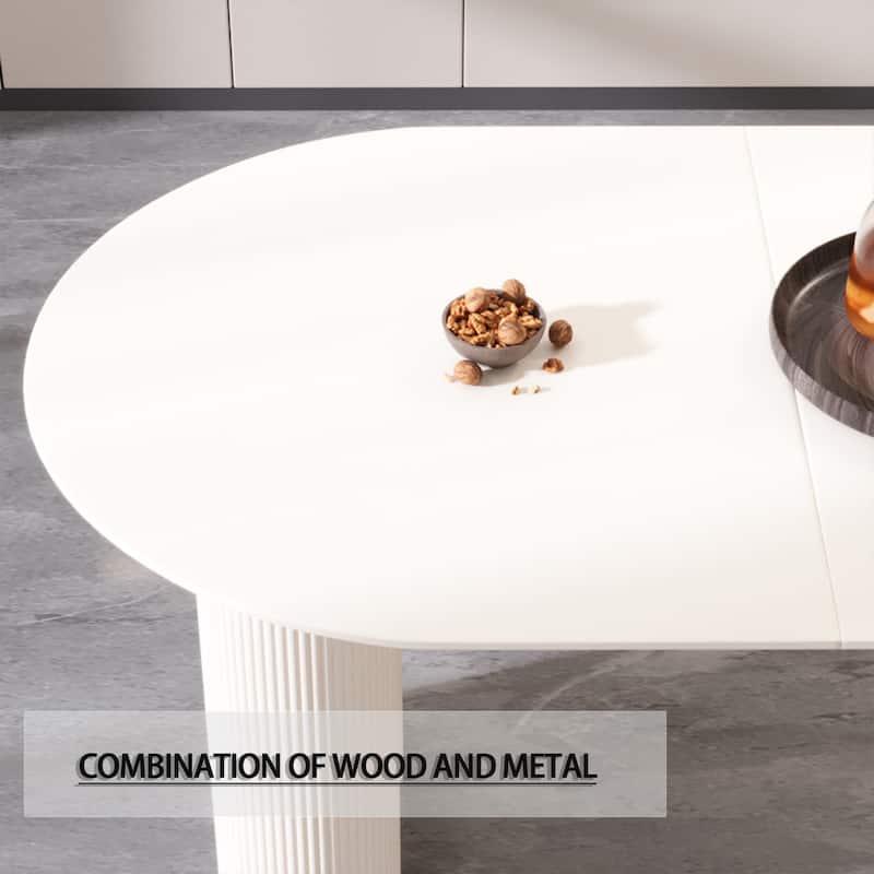 Industrial Dining Table Set with 4 PU Leather Blue Ergonomic Chairs