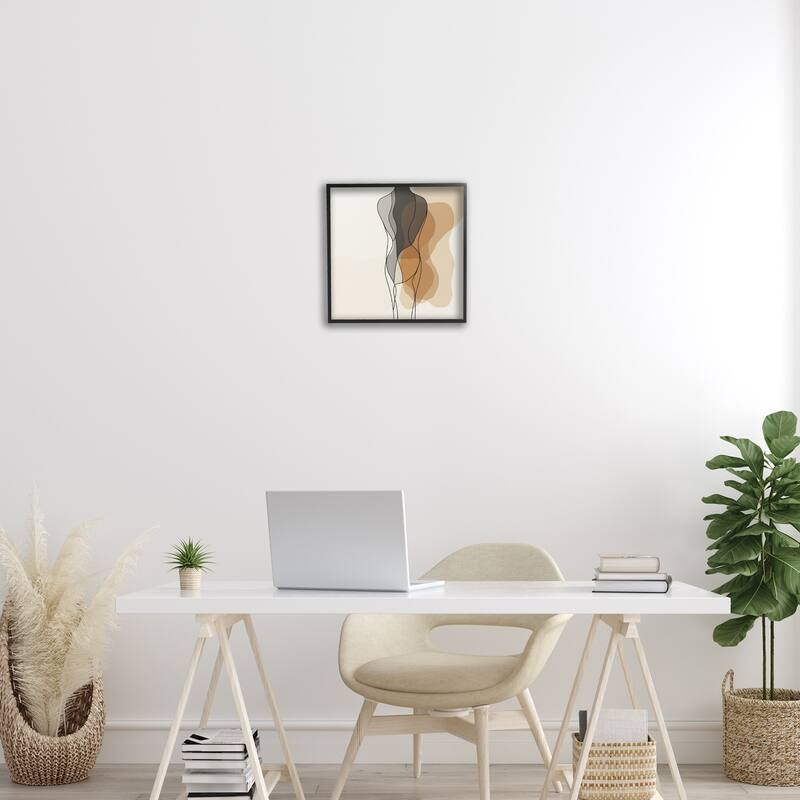 Stupell Earthy Neutrals Pattern Framed Giclee Art Design By LSR Creative Studio