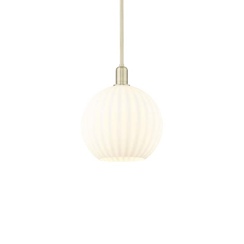 Innovations Lighting 716-1S-15-12 White Venetian Pendant White