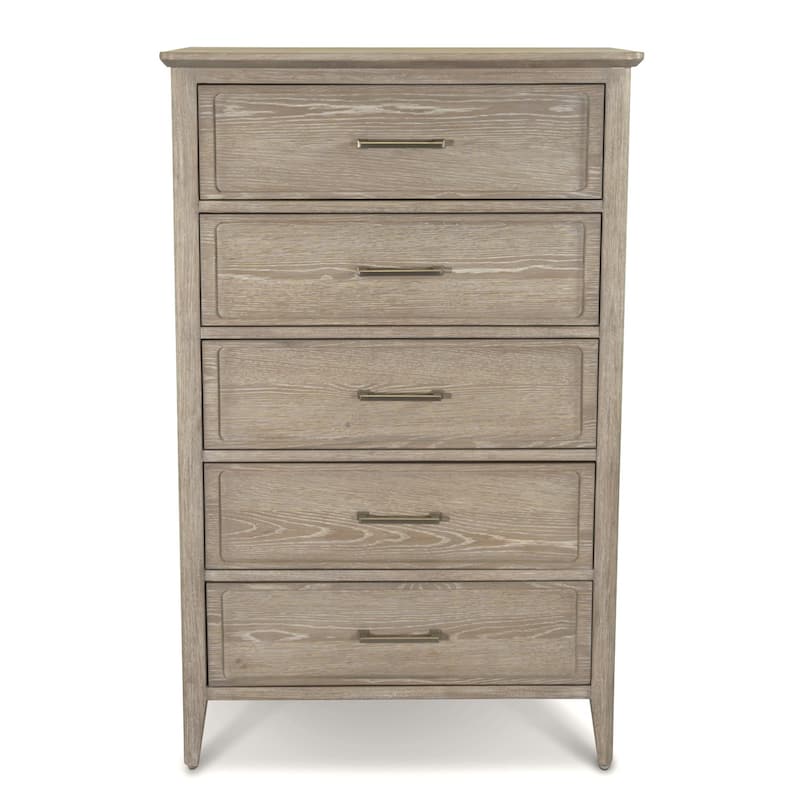 Cape May 5 Drawer Chest Glazed Driftwood Finish