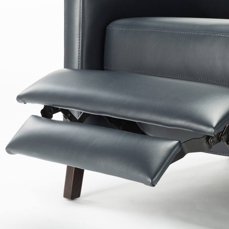 Modern Upholstered Recliner with Soft Thick Cushions, Solid Wood Frame