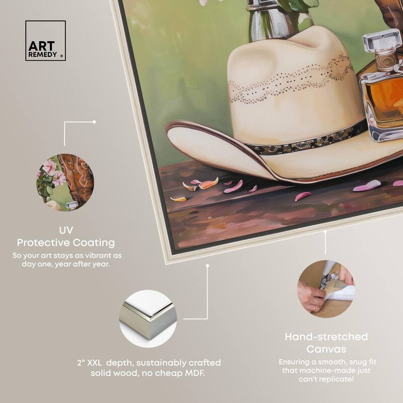 Spring Green Cowboy Necessities Canvas by Art Remedy