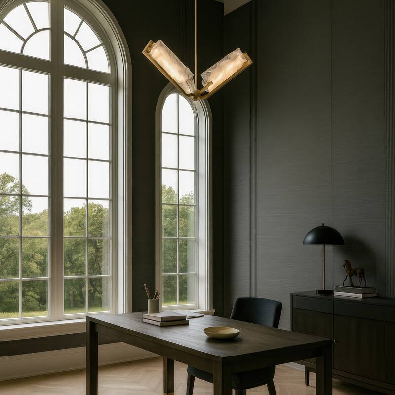 Varaluz Mingle 3-Light Chandelier - Satin Brass