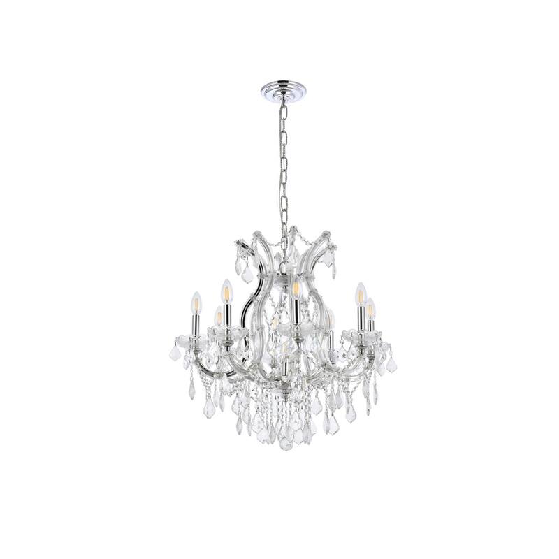 Fleur Illumination Collection Chandelier D:26in H:26in Lt:9 Chrome Finish