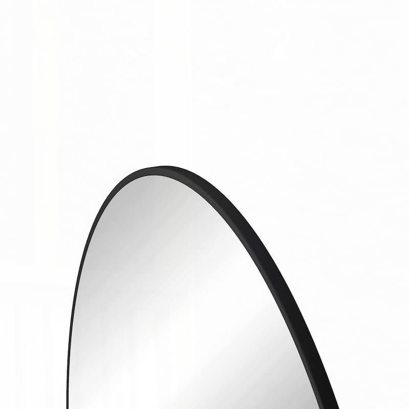 Wall Mirror 28 Inch Black Circular Mirror Metal Framed