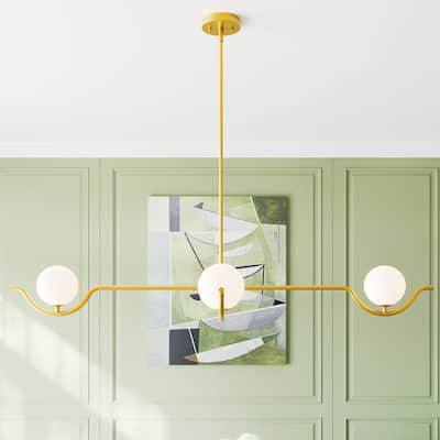 Acroma 4 - Light Dimmable Brushed Gold Chandelier