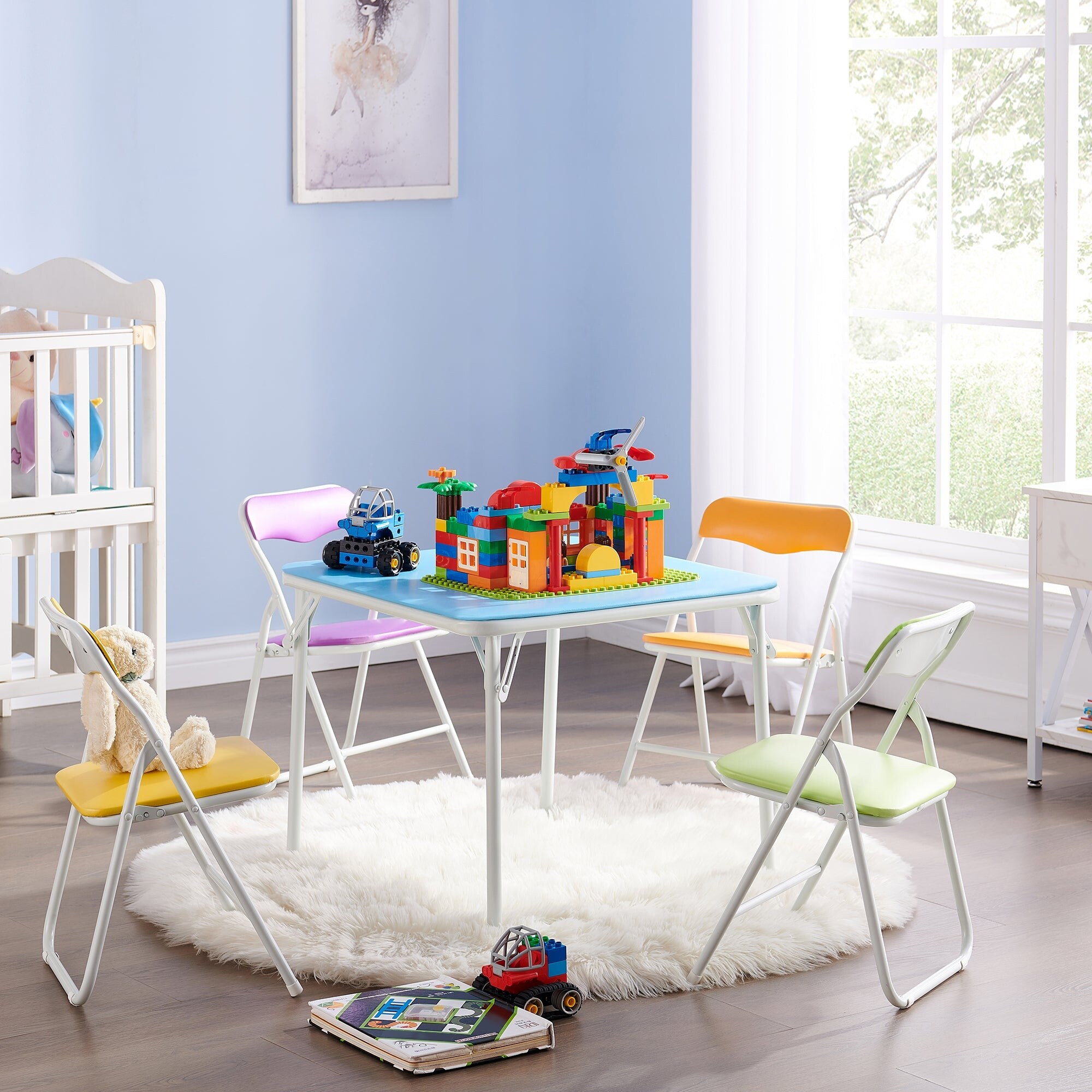 Kids folding chair with table hot sale